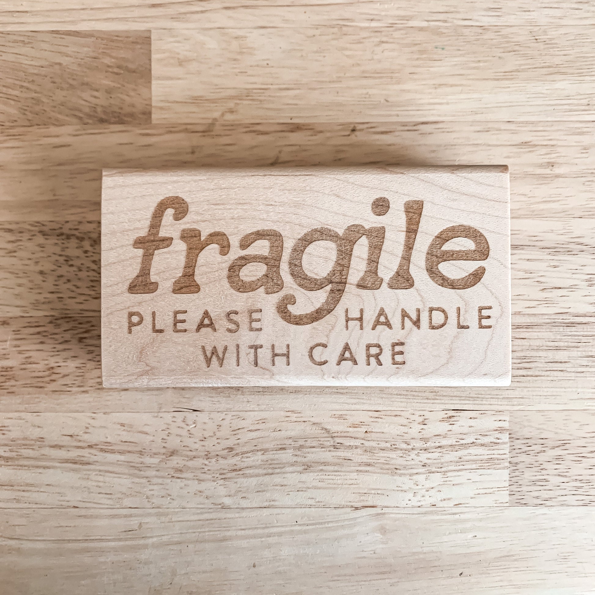 Fragile Handle With Care Rubber Stamp / Packaging Stamp / Small Business Branding Stamp / Eco Friendly Packaging