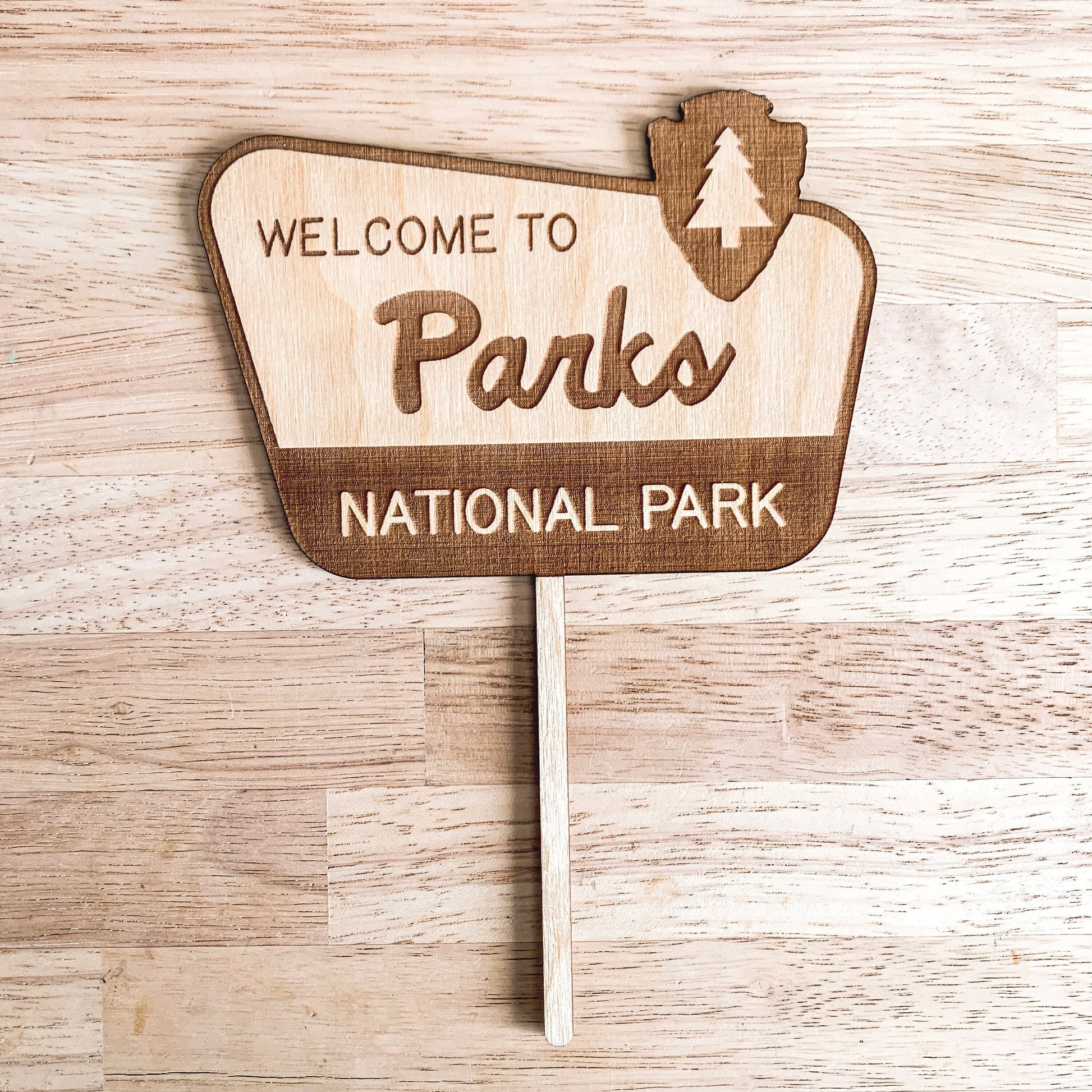 National Park Cake Topper / Baby Name Cake Topper / Birthday Cake Topper