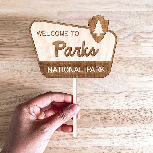 National Park Cake Topper / Baby Name Cake Topper / Birthday Cake Topper