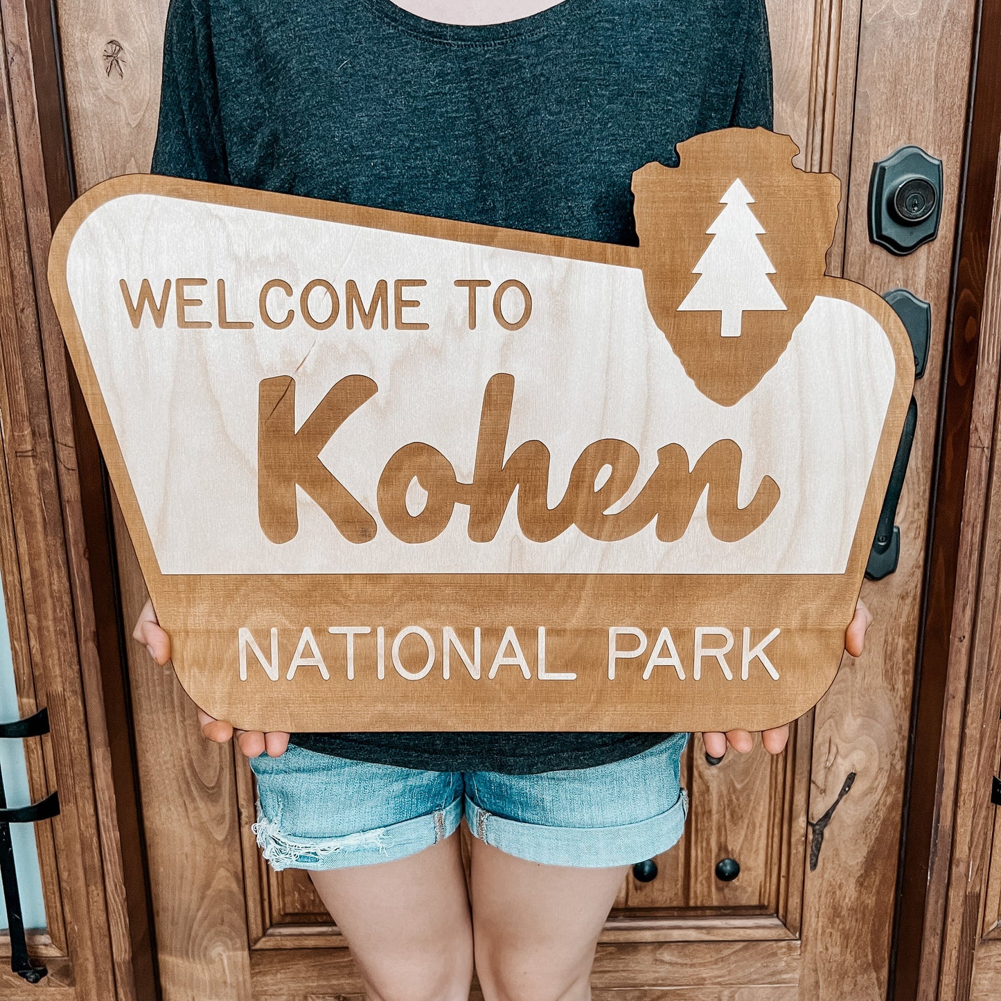National Park Sign / Baby Name Sign / Last Name Sign / Wooden Name Sign / Baby Announcement Sign / Family Name Sign