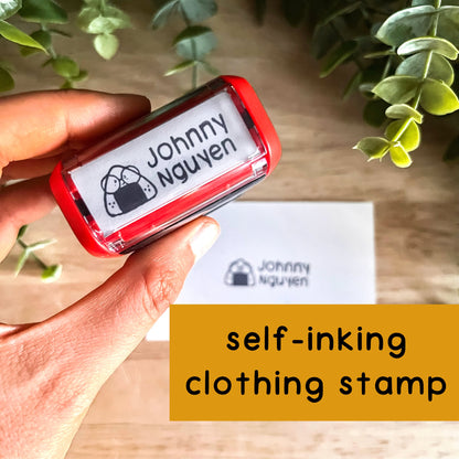 Clothing Stamp | Name Stamp for Clothing | Daycare Fabric Stamp | Onigiri Stamp | Kids Clothing Stamp | Camp Stamp | Clothing Label