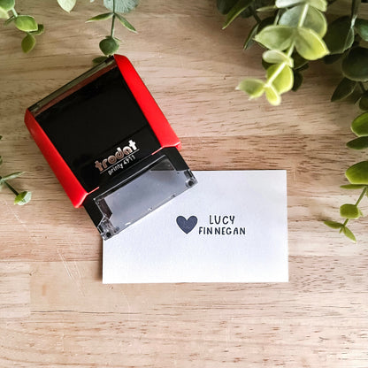 Clothing Stamp | Name Stamp for Clothing | Daycare Fabric Stamp | Love Heart Stamp | Kids Clothing Stamp | Camp Stamp | Clothing Label