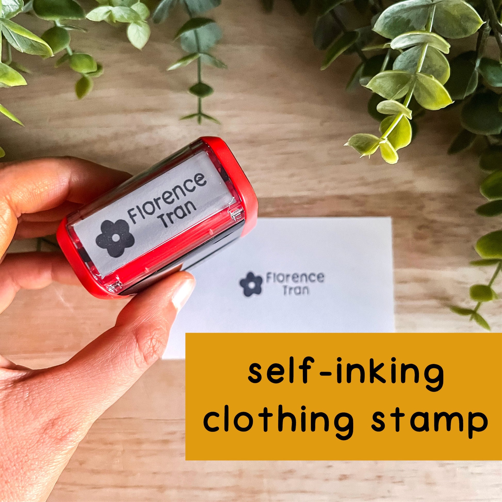 Clothing Stamp | Name Stamp for Clothing | Daycare Fabric Stamp | Daisy Flower Stamp | Kids Clothing Stamp | Camp Stamp | Clothing Label
