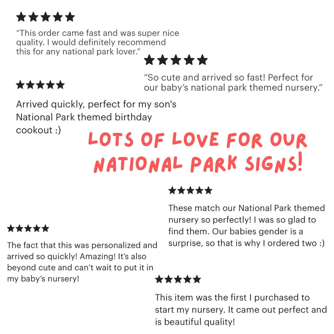 National Park Sign / Baby Name Sign / Last Name Sign / Wooden Name Sign / Baby Announcement Sign